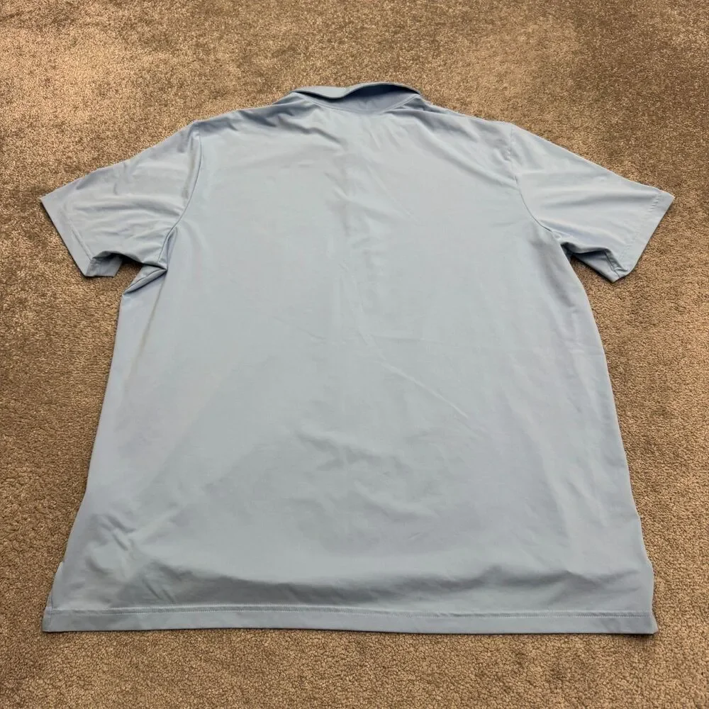 Adidas Performance Golf Polo Shirt Mens 2XL Light Blue Short Sleeve Activewear